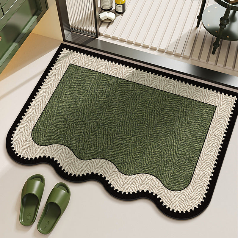 Water-absorbent non-slip quick-drying shower mat by My Store, textured surface for bathroom floors
