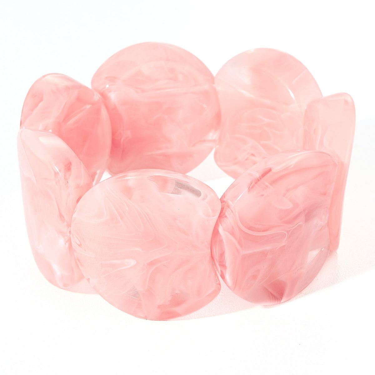 Irregular-shaped resin bracelet for women in a unique organic design