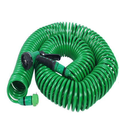 Telescopic garden hose sprinkler with adjustable spray head and extendable handle