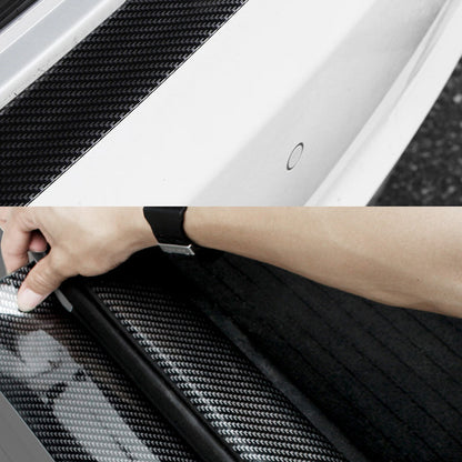 5D carbon fiber rubber car stickers in a textured black finish