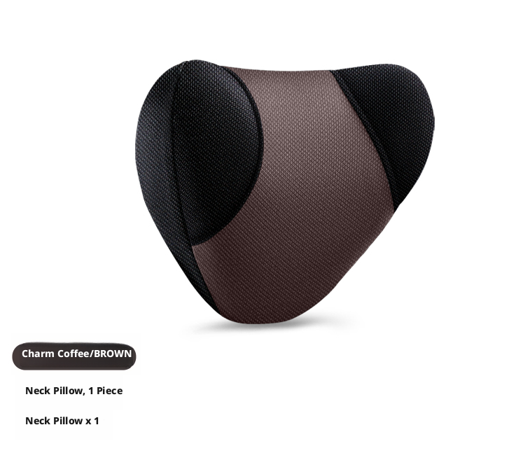 Classic black small waist headrest with compact ergonomic design