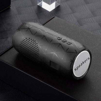 Portable outdoor sports Bluetooth speaker, Bj-7 model, black compact design with carry handle