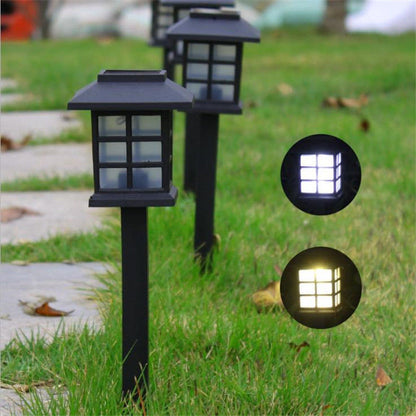 Solar square lawn light with solar panel and LED illumination by My Store
