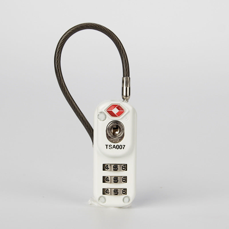 Trolley case padlock, compact travel luggage lock with durable metal body