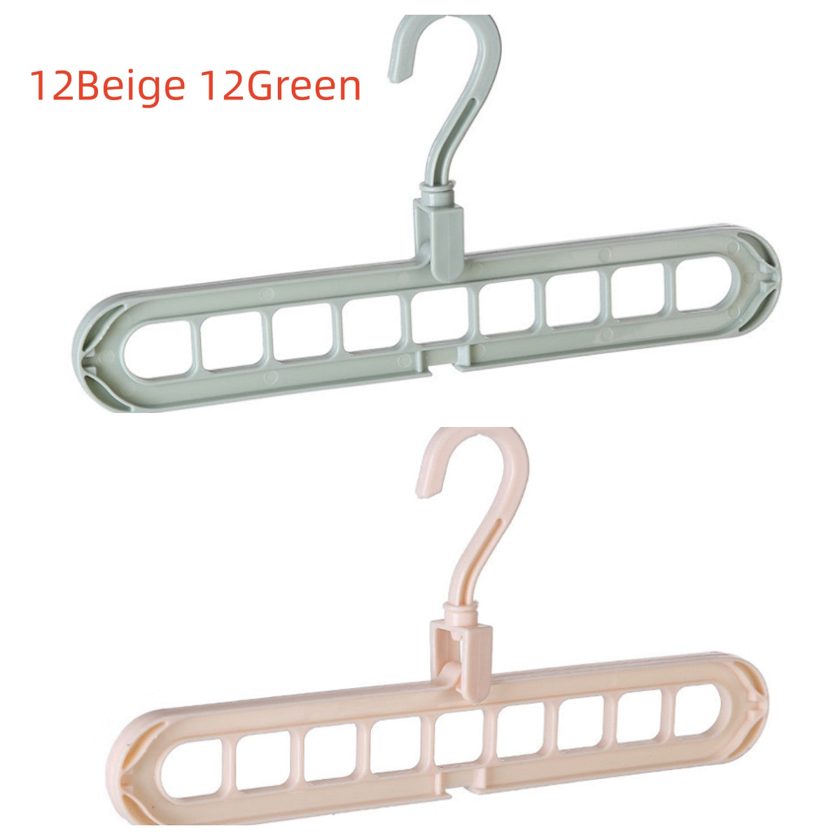 Plastic clothes hanger with storage hooks for organizing garments my store