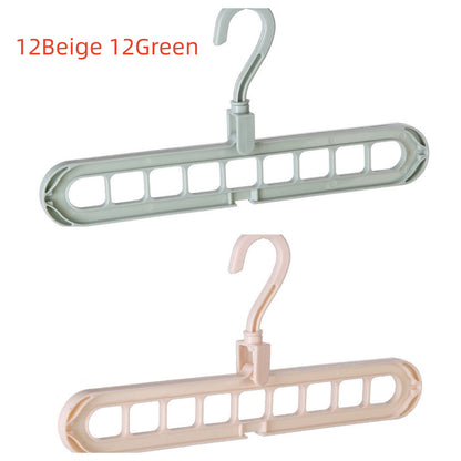 Plastic clothes hanger with storage hooks for organizing garments my store