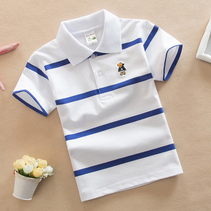 College style boys short sleeve polo T-shirt by My Store