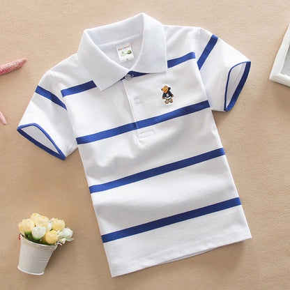 College style boys short sleeve polo T-shirt by My Store