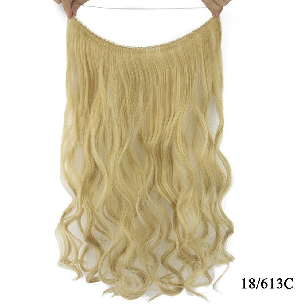 Invisible halo hair extension displayed against a clean background