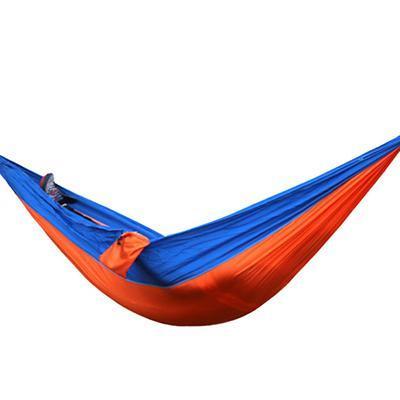Portable nylon parachute backpacking double hammock for outdoor camping setup