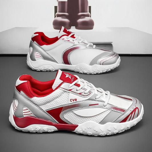 Men's breathable mesh low-top casual sneakers with lightweight soft soles in a trendy summer style