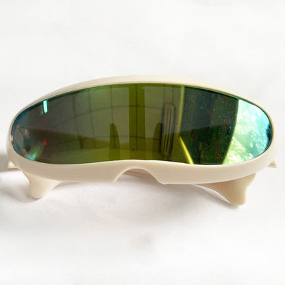 Dog sunscreen UV goggles for pet eye protection in black frame with tinted lenses
