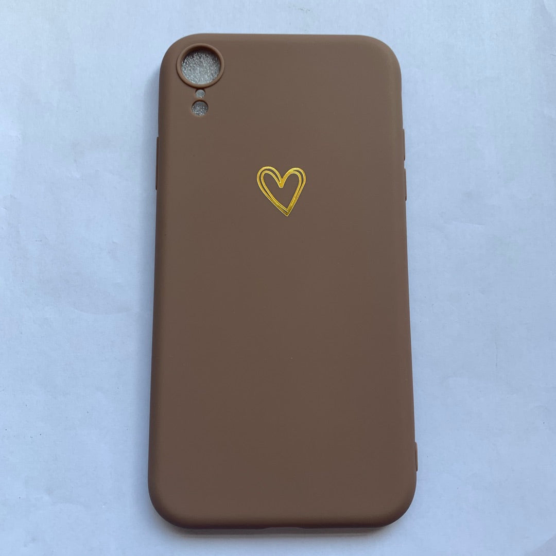 Simple small love iPhone case compatible with Apple, featuring a minimalist heart design