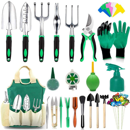 Aluminum alloy garden tool gardening combination set with assorted handheld tools