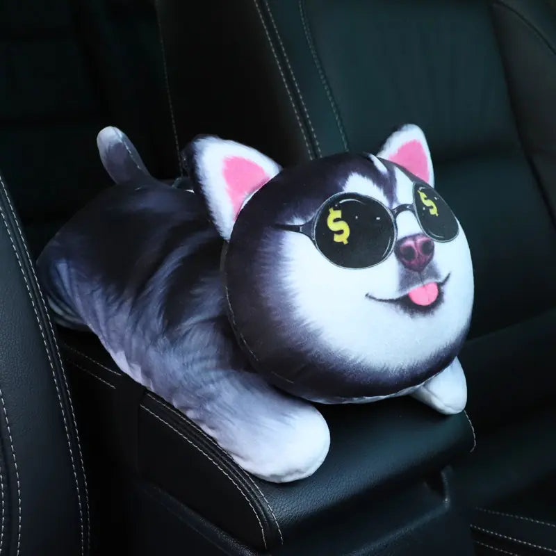 Cute Plush Car Armrest Tissue Box Holder