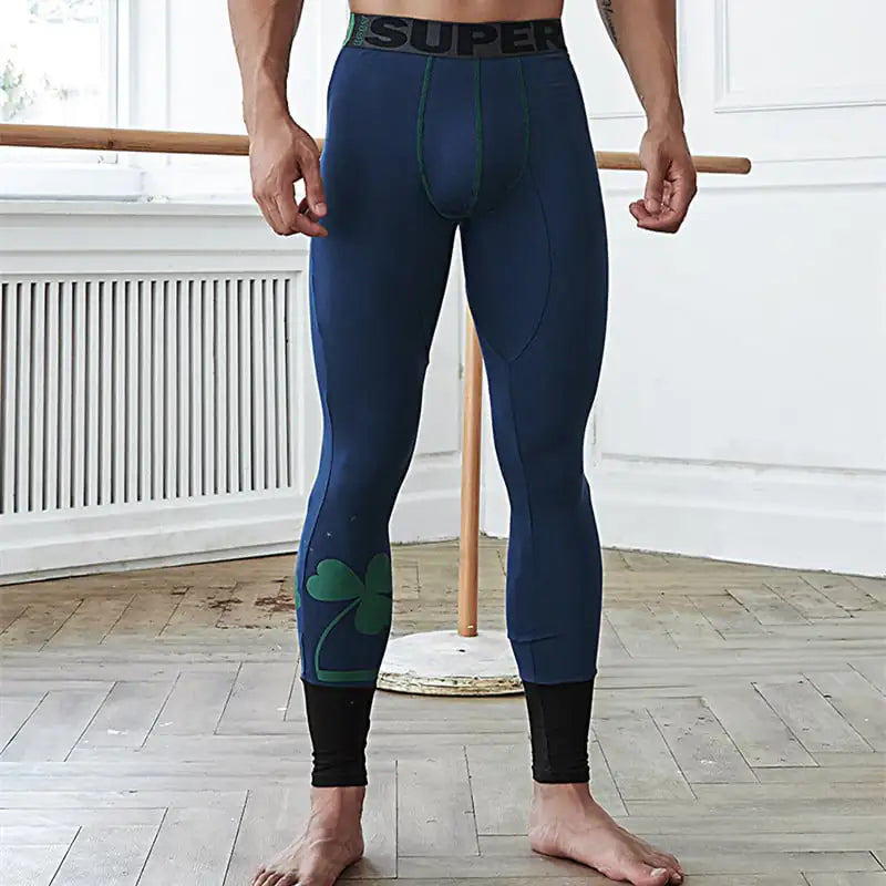 Men's Slim Fit Printed Thermal Fashion Pants