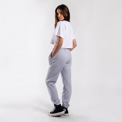 Women's loose cropped tee from POS Wholesale, casual crop top with relaxed fit and short sleeves, shown in a natural pose.