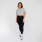 Women’s loose cropped tee from POS Wholesale, casual crop top in soft fabric, shown in a relaxed fit style.