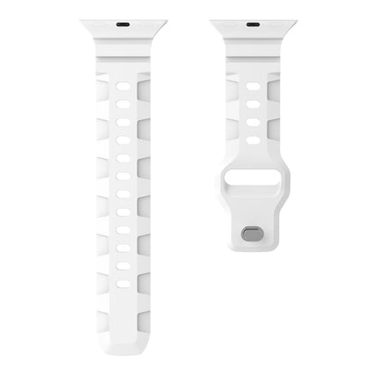 Robust sport band in black with breathable design, shown on a wrist for fitness tracking and active wear.