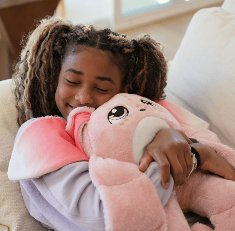 Moon Pals Mylo 5lb Hugger Plush toy, soft and cuddly stuffed animal with a friendly face and plush fur, perfect for hugging.