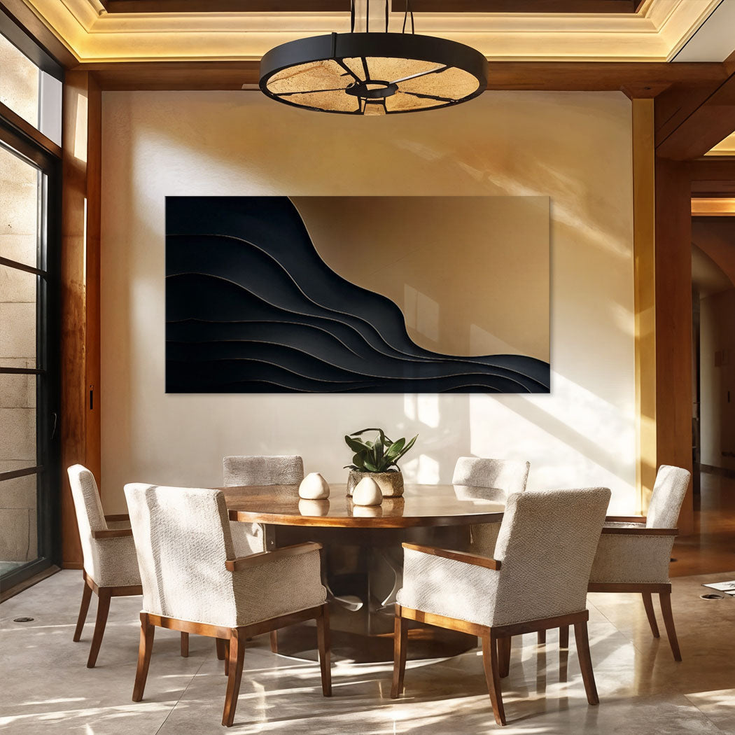 Black and gold minimalist abstract X on canvas by Tailored Canvases, modern wall art with bold design and clean lines.