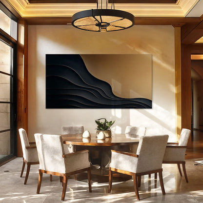 Black and gold minimalist abstract X on canvas by Tailored Canvases, modern wall art with bold design and clean lines.