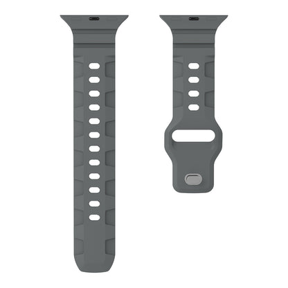 Robust sport band shown in black, designed for fitness tracking and active wear, with adjustable strap and breathable material.