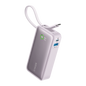 Anker Nano 30W power bank with built-in USB-C cable for charging devices, compact portable design
