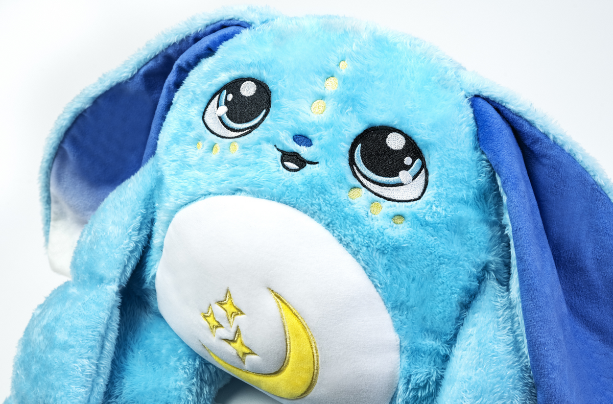 Moon Pals Bo 5lb Hugger Plush toy, soft and cuddly stuffed animal with adorable features, ideal for comfort and play.