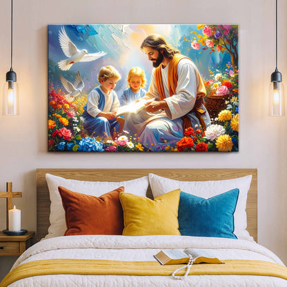 Jesus With Children Faith Wall Art IV