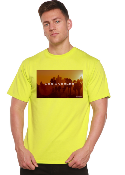 Spun Bamboo men's graphic T-shirt made from bamboo viscose and organic cotton, featuring a stylish printed design.