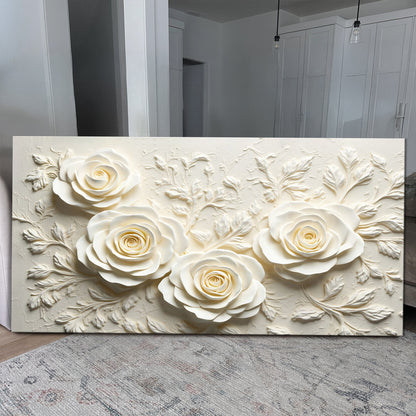 Colorful floral abstract wall art on canvas by Tailored Canvases, vibrant and modern decor for living spaces.