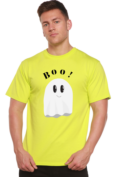 Spun Bamboo men's graphic T-shirt made of bamboo viscose and organic cotton, featuring a printed design on short sleeves.