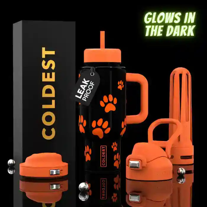Coldest Limitless Ultra v8 24oz water bottle with black lid and clear body, showcasing its durable design and large capacity.