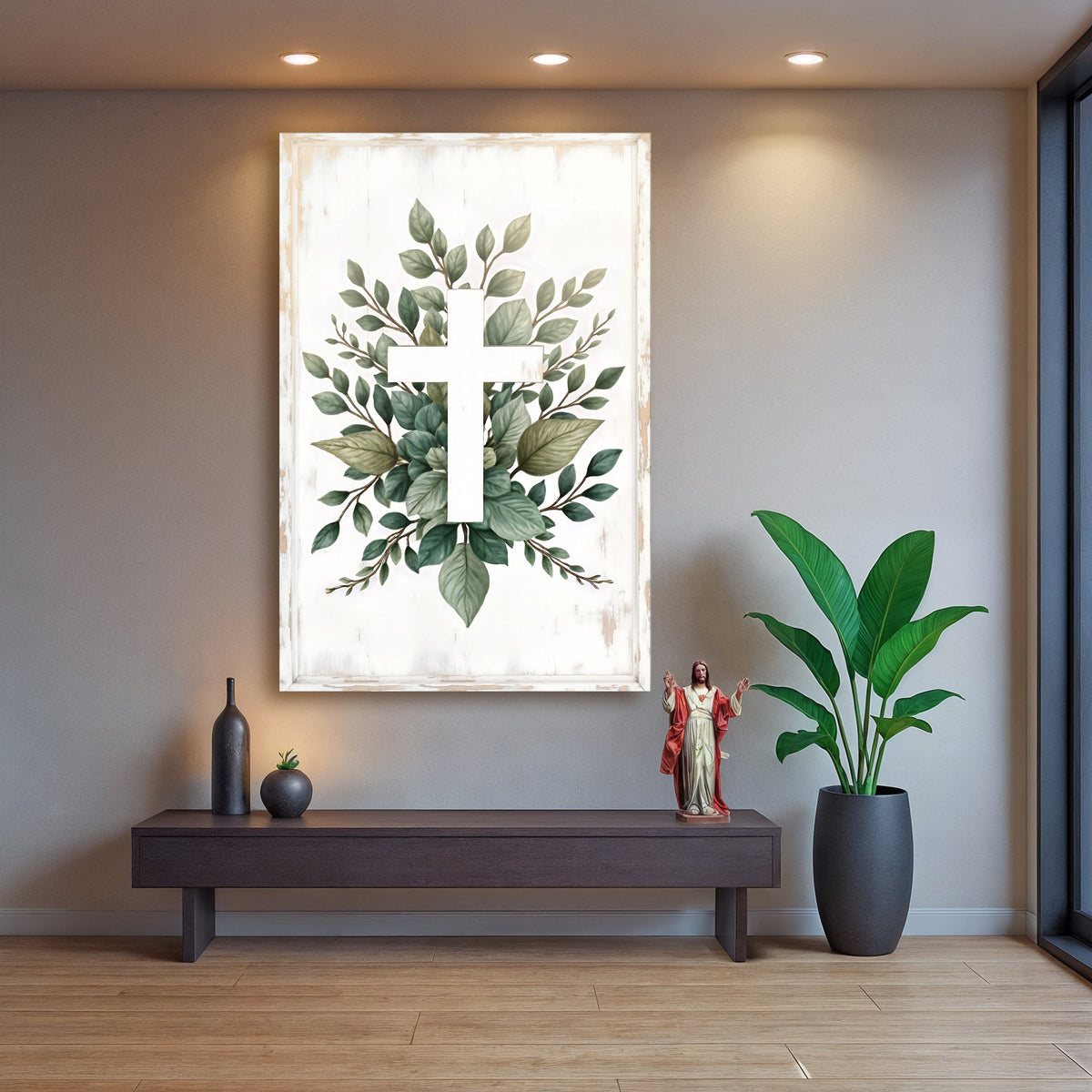 Minimalist Cross Faith Wall Art II