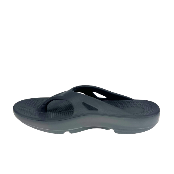 Lucky Feet Shoes Sovella Active Recovery Sandals for Men, dark grey PF thong style, designed for comfort and recovery.