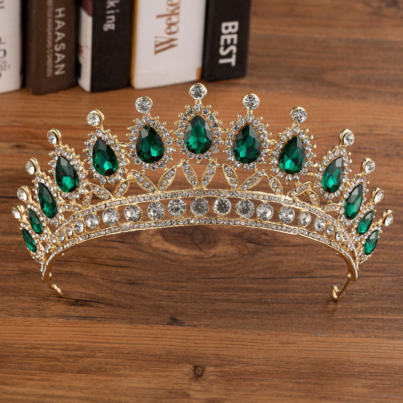 Bridal Crown alloy diamond wedding crown, elegant fashion headdress with sparkling embellishments