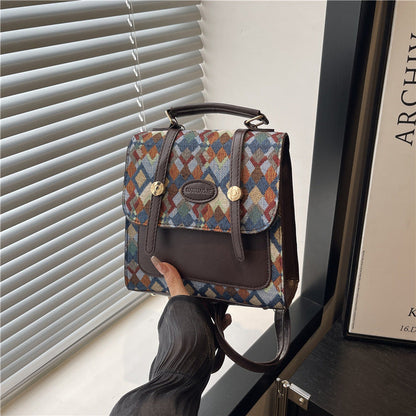 Stylish casual minimalist personalized women's backpack in a sleek everyday design