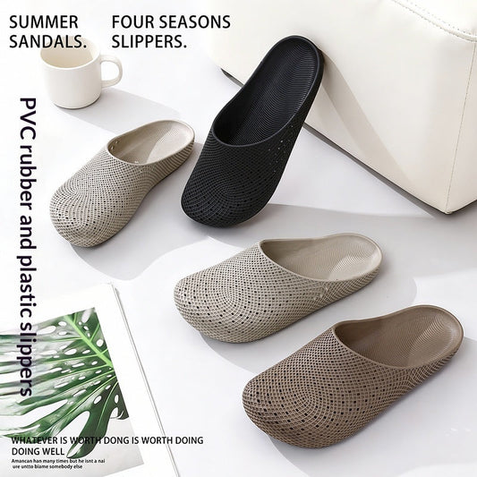 Men's breathable water shoes, slip-on river-walking sandals with lightweight mesh upper and flexible sole