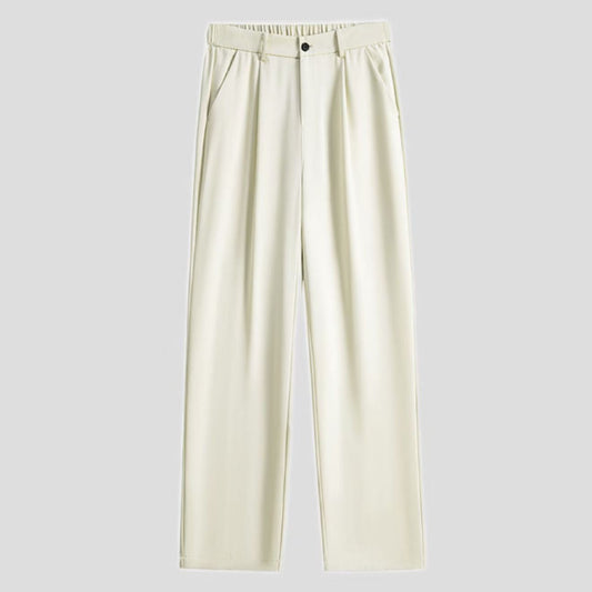 Men's fashionable straight-leg loose casual pants by My Store, shown in a relaxed fit and simple design