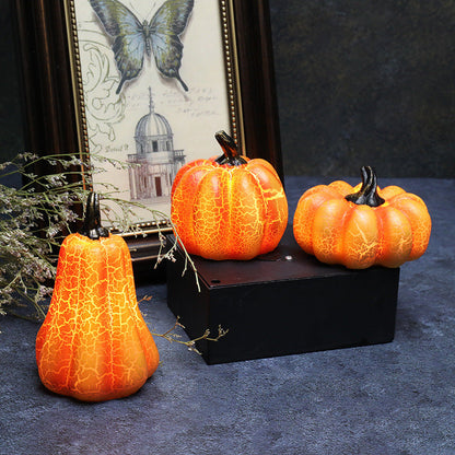 Halloween pumpkin lantern resin luminous LED candle lamp 񟿿
