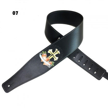 Colorful folk guitar shoulder strap for musical instruments, adjustable woven design by My Store