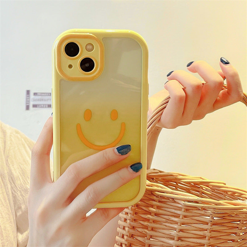 Faint dyed gradient face mobile phone case in soft blended colors