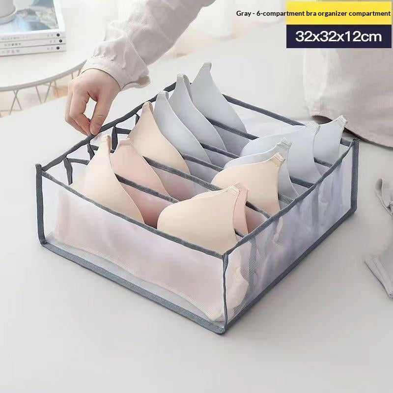 Underwear storage box made of non-woven fabric, organizer with compartments for lingerie and small clothing items