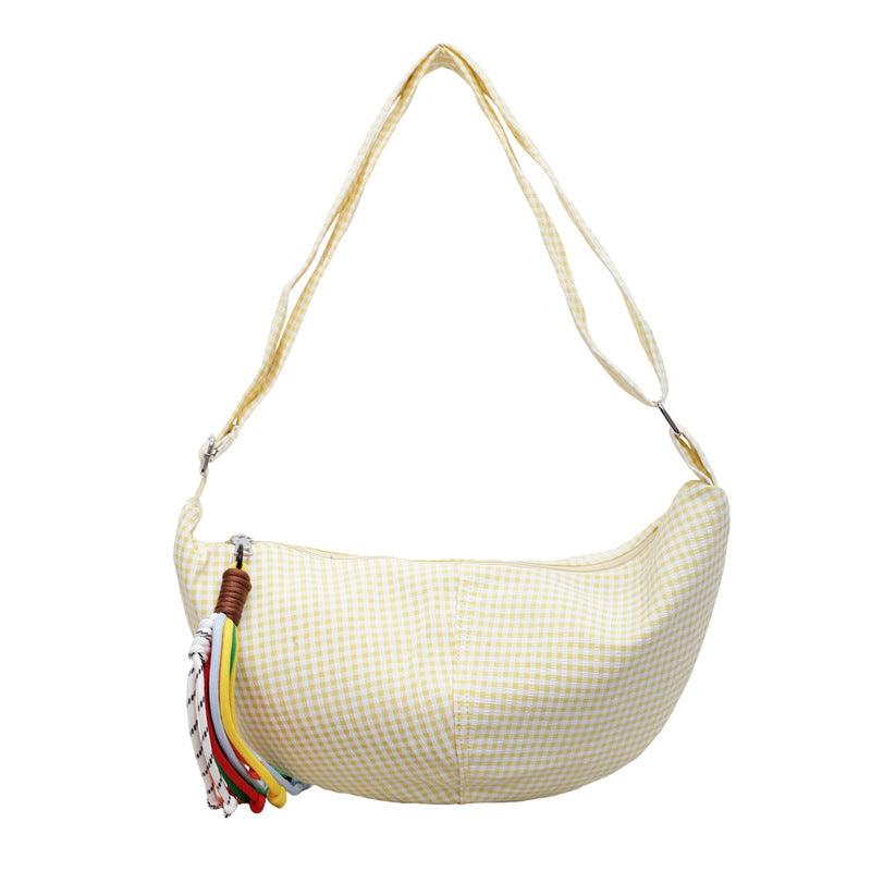 Large-capacity casual niche-style crossbody bag for students, with spacious interior and adjustable strap