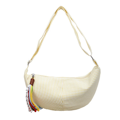 Large-capacity casual niche-style crossbody bag for students, with spacious interior and adjustable strap