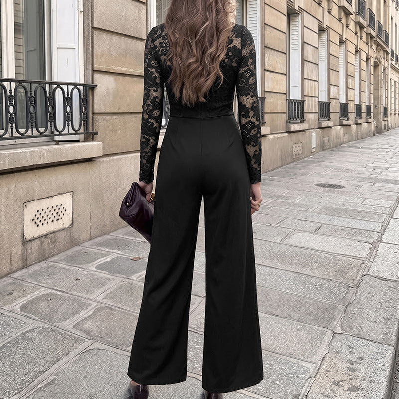 Elegant women's commuter-style jumpsuit in a polished, versatile design