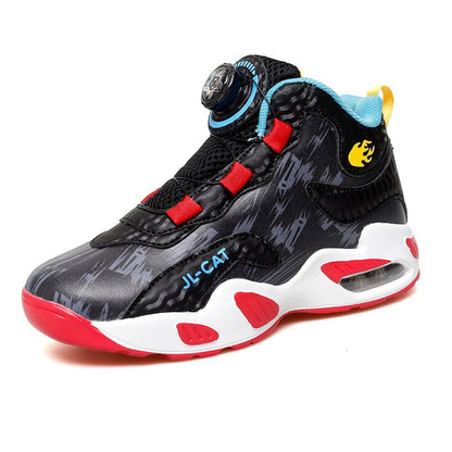 Cushion basketball rotating button running shoes in a sporty designWinvalid