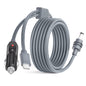 Starlink Mini Cable 2 in 1 USB C/Cigarette Lighter to DC Power Cable 10FT 100W Starlink Mini DC Power Cable 5.5*2.1mm to USB Type-C Car Cigarette Lighter Cable for Starlink Mini Accessories 18AWG 3M
