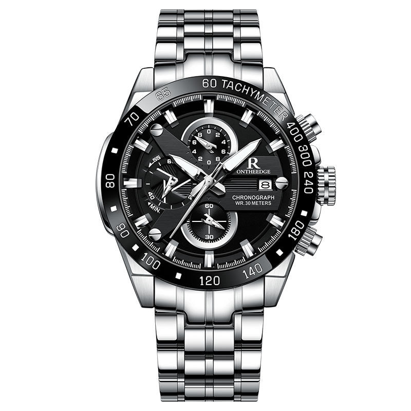 Simple men's water-resistant quartz watch with a classic design; My Store brand